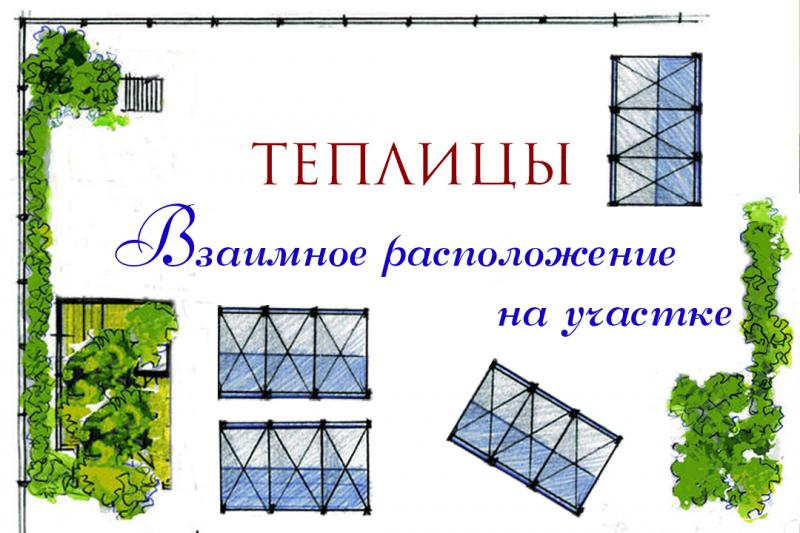 Взаимное расположение теплиц