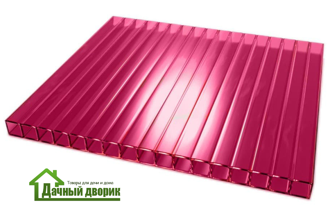 Сотовый поликарбонат 4мм гранат (2,1*3м) недорого в Хабаровске
