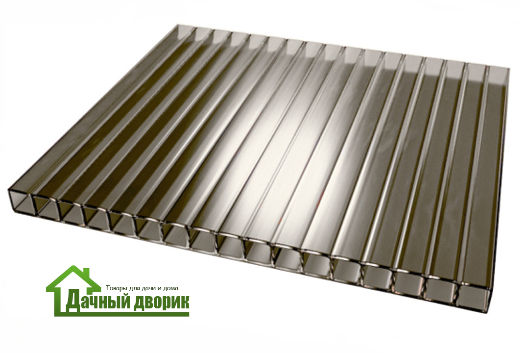 Сотовый поликарбонат 4мм коричневый (2,1*3м) недорого в Хабаровске